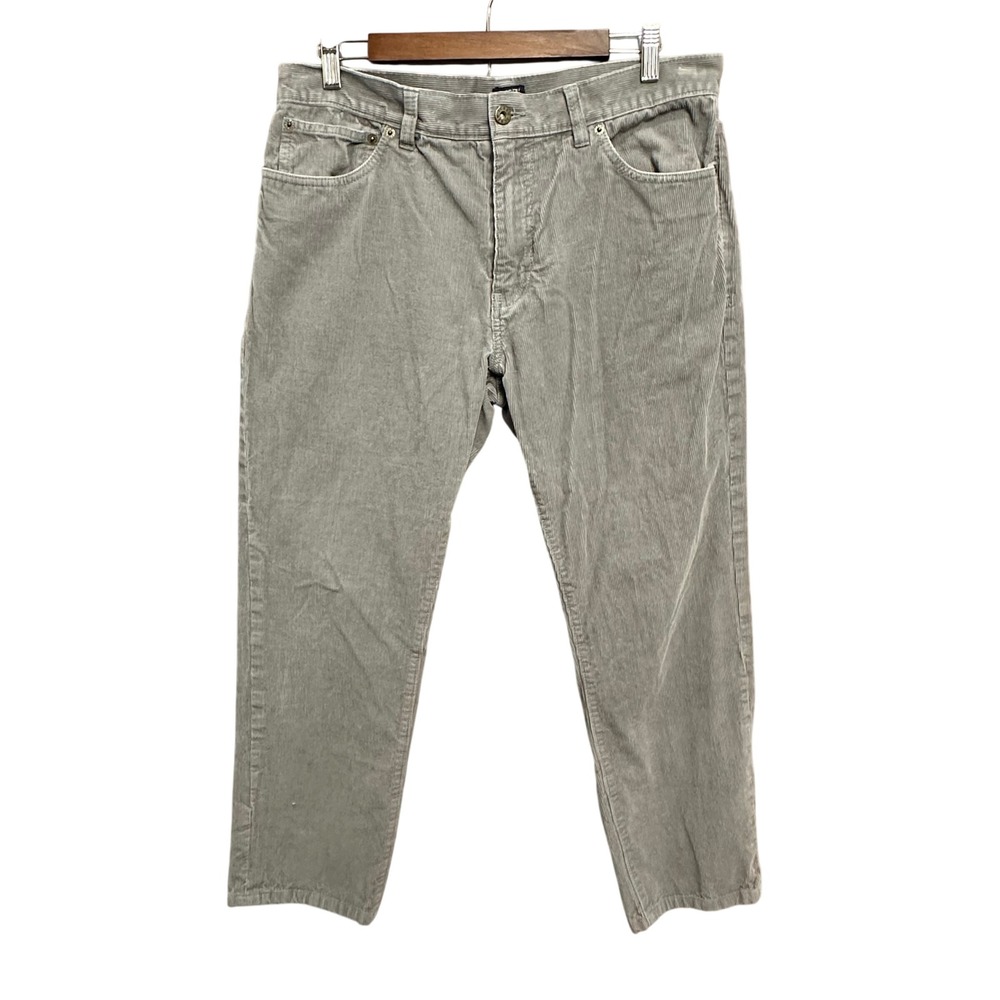 J.Crew The Sutton Corduroy Pants 33x30 Grey Straight Leg A8934 Preppy Casual